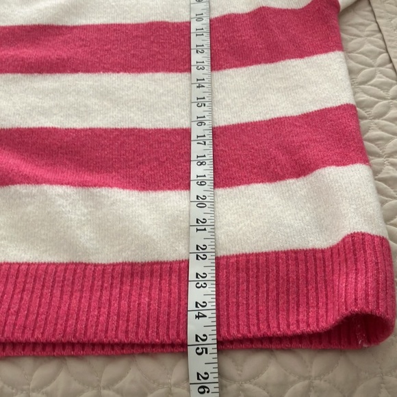 Vince Camuto white/pink striped women’s sweater Size M - Picture 7 of 8